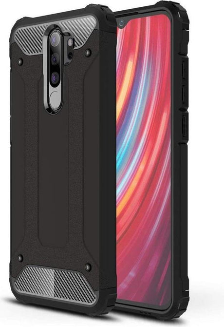 Противоударен Хибриден Калъф за Xiaomi Redmi Note 8, Forcell Armor Case, Черен