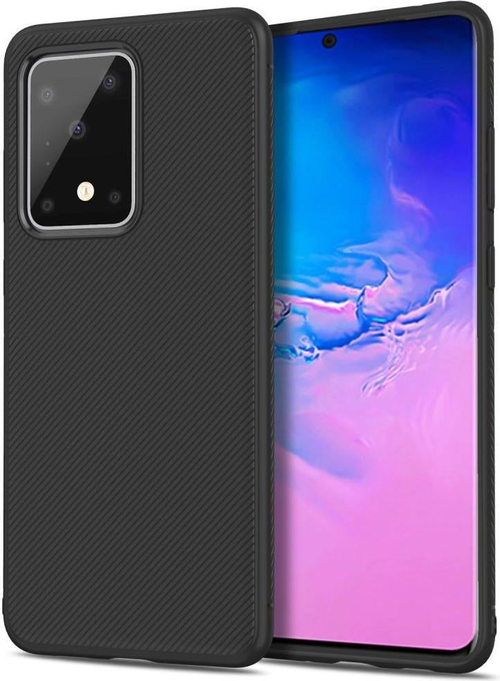 Силиконов Калъф за Samsung S20 Ultra, Twill Case, Черен