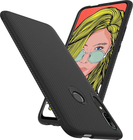 Силиконов Калъф за Huawei P Smart Z, Twill Case, Черен (2)