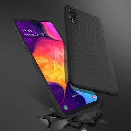 Силиконов Калъф за Samsung A50/A30S, Twill Case, Черен (5)