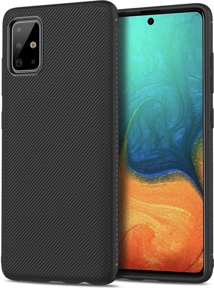 Силиконов Калъф за Samsung A71, Twill Case, Черен