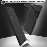 Силиконов Калъф за Samsung Note 10, Twill Case, Черен (8)