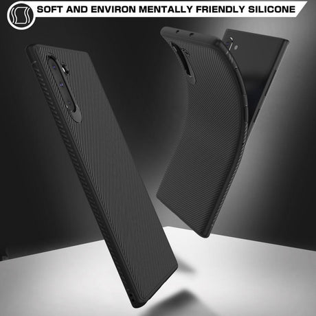 Силиконов Калъф за Samsung Note 10, Twill Case, Черен (8)