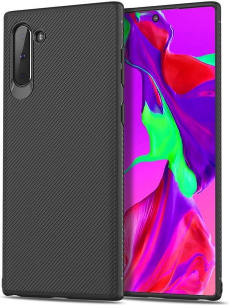 Силиконов Калъф за Samsung Note 10, Twill Case, Черен