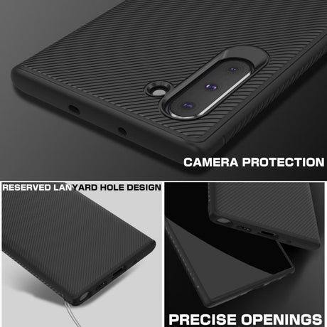 Силиконов Калъф за Samsung Note 10, Twill Case, Черен (7)
