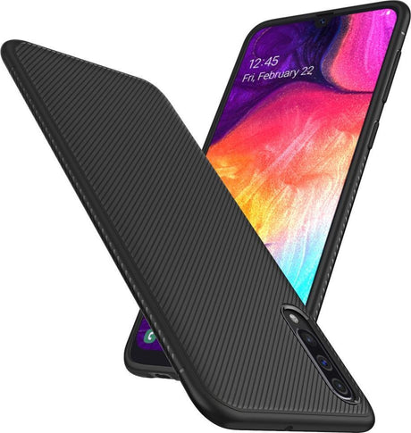 Силиконов Калъф за Samsung A50/A30S, Twill Case, Черен (2)