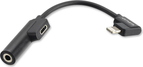 Аудио Адаптер за iPhone и iPad, 4Smarts Soundsplit Lightning & AUX 3.5 mm, Черен (2)