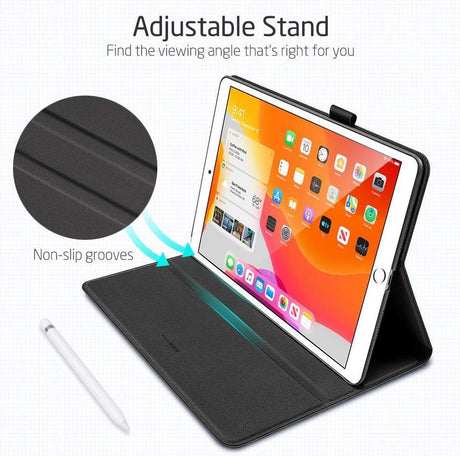 Калъф с Pen Поставка за iPad 9/ 8/ 7 10.2", ESR Simplicity Case, Черен (2)