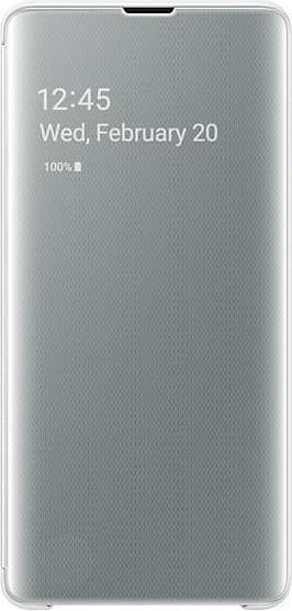 Оригинален Активен Калъф за Samsung S10 Plus Clear View Cover Book Case Ef-Zg975cwe, Бял