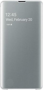 Оригинален Активен Калъф за Samsung S10 Plus Clear View Cover Book Case Ef-Zg975cwe, Бял