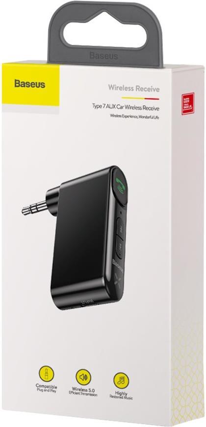 Безжичен Аудио Приемник с Aux Jack 3.5mm, Baseus Bluetooth Recevier Pocket, Черен (7)