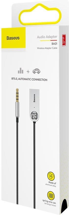 Безжичен Аудио Приемник с Aux Jack 3.5mm, Baseus Bluetooth Recevier, Черен (8)
