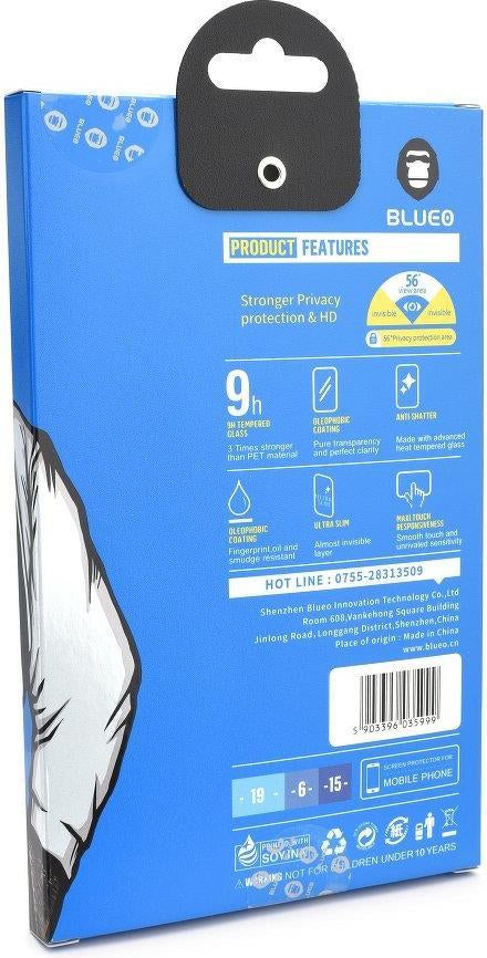 Anti-Spy Стъклен Протектор за iPhone 12/Pro, Blueo Privacy 3D Glass, Черен (5)