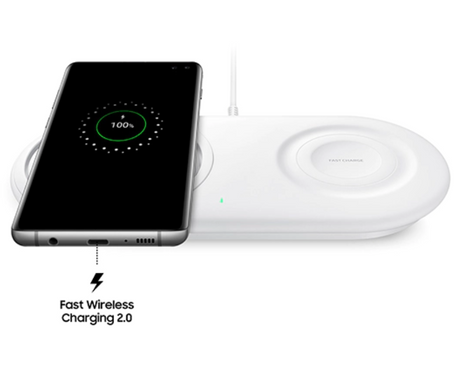 Безжично Зарядно за Samsung Wireless Charger Duo Pad EP-P5200TWE 12W, Бял (2)