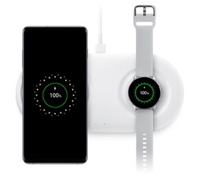 Безжично Зарядно за Samsung Wireless Charger Duo Pad EP-P5200TWE 12W, Бял