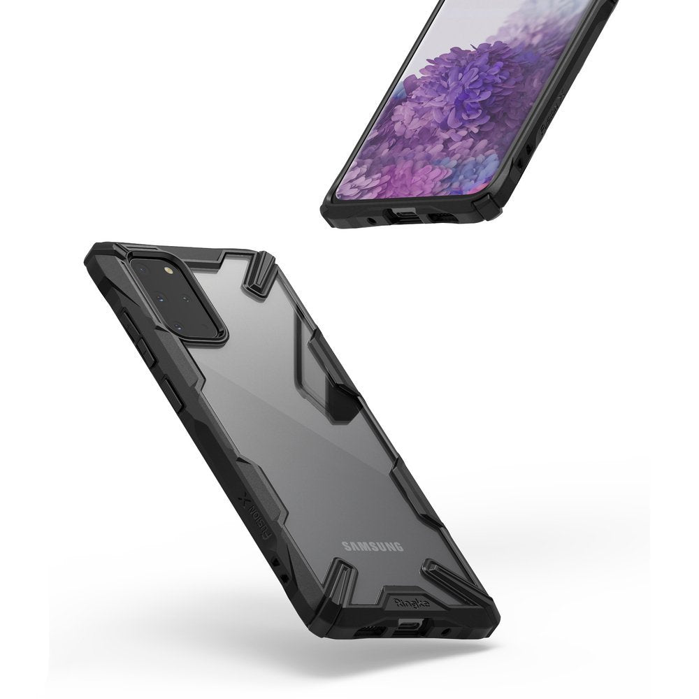 Противоударен Хибриден Калъф за Samsung S20 Plus, Ringke Fusion X Case, Черен (5)