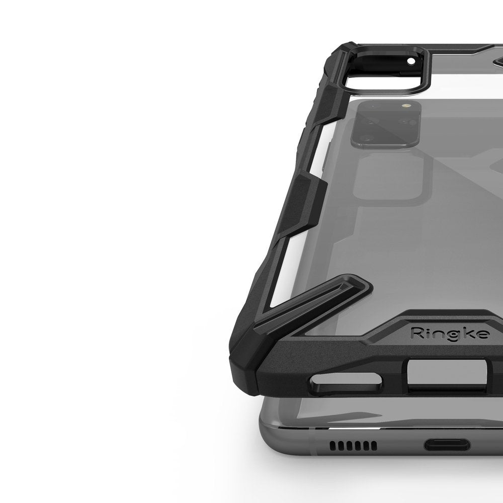 Противоударен Хибриден Калъф за Samsung S20 Plus, Ringke Fusion X Case, Черен (4)