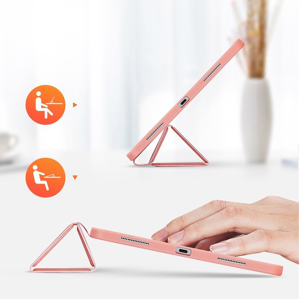 Калъф с Pen Поставка за iPad Pro 12.9" 2022-2018/ Air 13, Dux Ducis Domo Case, Розов (3)
