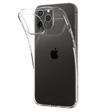 Противоударен Силиконов Калъф за iPhone 12/Pro, Spigen Liquid Crystal Case, Прозрачен (4)