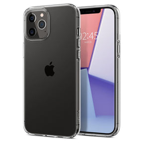 Противоударен Силиконов Калъф за iPhone 12/Pro, Spigen Liquid Crystal Case, Прозрачен