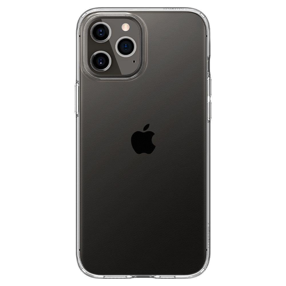 Противоударен Силиконов Калъф за iPhone 12/Pro, Spigen Liquid Crystal Case, Прозрачен (7)