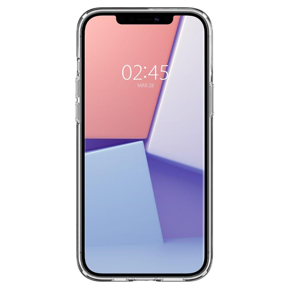 Противоударен Силиконов Калъф за iPhone 12/Pro, Spigen Liquid Crystal Case, Прозрачен (6)