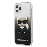 Луксозен Калъф за iPhone 12 Pro Max, Karl Lagerfeld Gradient Iconik Case, Черен