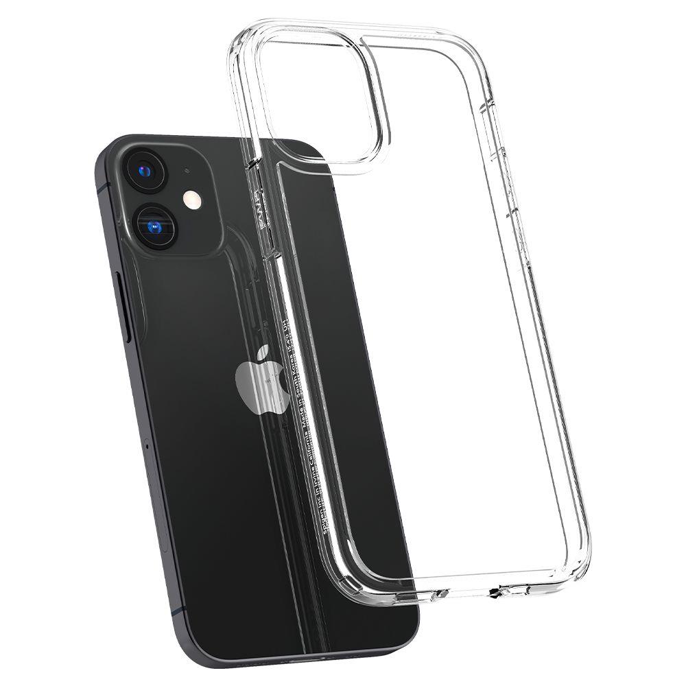 Противоударен Хибриден Калъф за iPhone 12 Mini, Spigen Ultra Hybrid Case, Прозрачен (4)