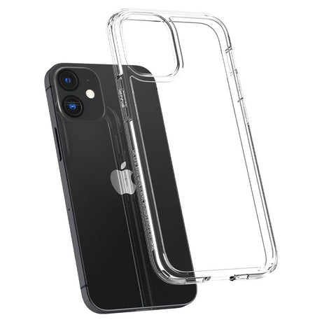 Противоударен Хибриден Калъф за iPhone 12 Mini, Spigen Ultra Hybrid Case, Прозрачен (4)