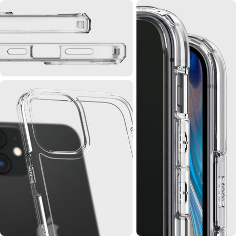 Противоударен Хибриден Калъф за iPhone 12 Mini, Spigen Ultra Hybrid Case, Прозрачен (5)