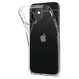 Противоударен Силиконов Калъф за iPhone 12 Mini, Spigen Liquid Crystal Case, Прозрачен (4)