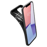 Противоударен Силиконов Калъф за за iPhone 12/Pro, Spigen Liquid Air Case, Черен (5)