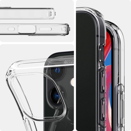 Противоударен Силиконов Калъф за iPhone 12 Mini, Spigen Liquid Crystal Case, Прозрачен (7)