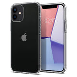 Противоударен Силиконов Калъф за iPhone 12 Mini, Spigen Liquid Crystal Case, Прозрачен