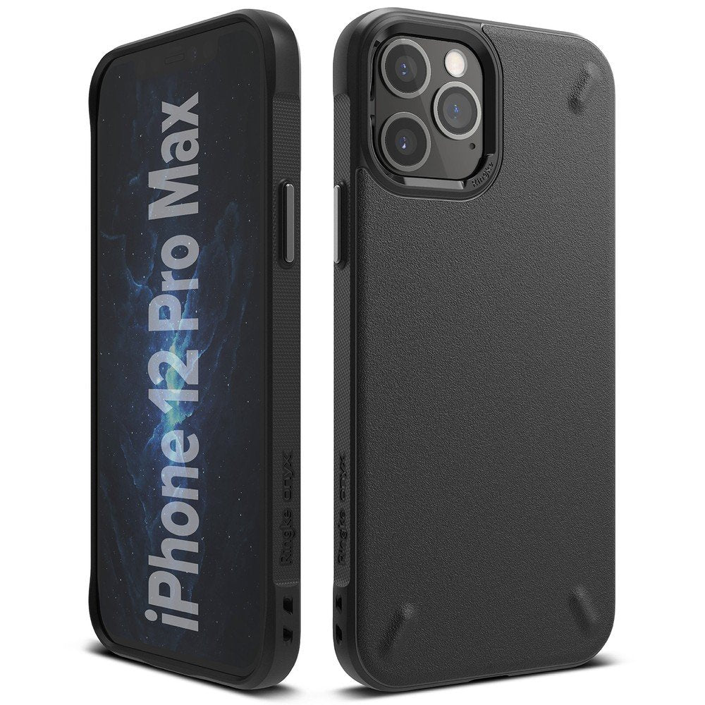 Противоударен Силиконов Калъф за iPhone 12 Pro Max, Ringke Onyx Case, Черен (2)