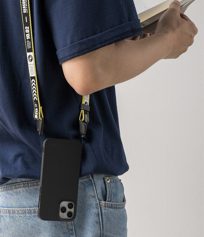Противоударен Силиконов Калъф за iPhone 12 Pro Max, Ringke Air S Case, Черен (7)