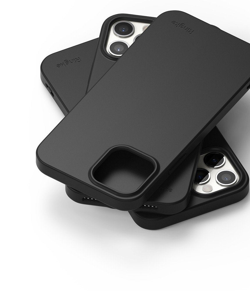 Противоударен Силиконов Калъф за iPhone 12 Pro Max, Ringke Air S Case, Черен (4)