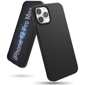 Противоударен Силиконов Калъф за iPhone 12 Pro Max, Ringke Air S Case, Черен