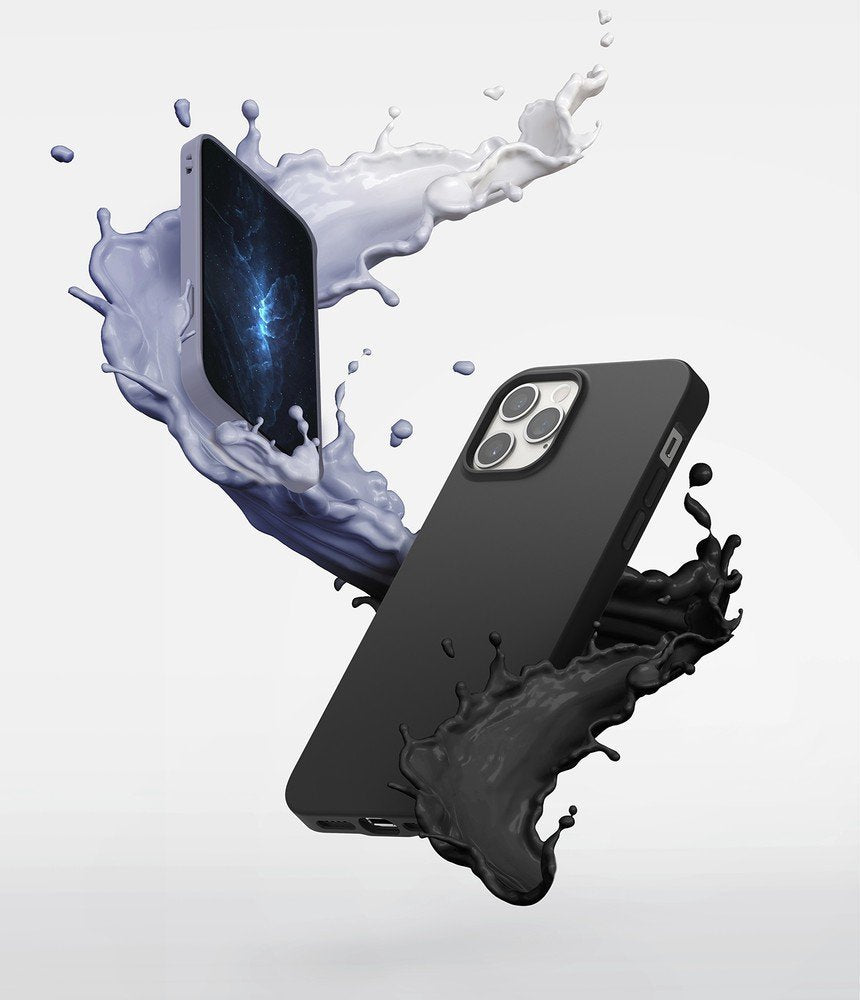 Противоударен Силиконов Калъф за iPhone 12 Pro Max, Ringke Air S Case, Черен (3)
