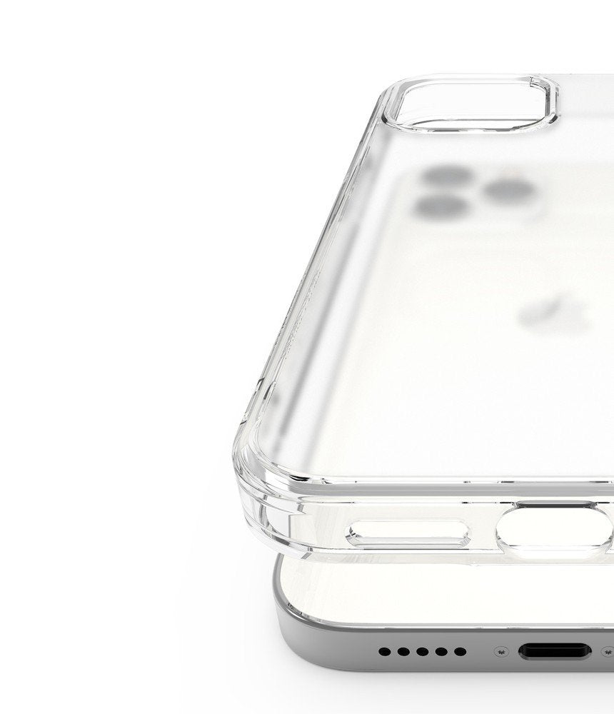 Противоударен Хибриден Калъф за iPhone 12/Pro, Ringke Fusion Matte Case, Прозрачен (3)