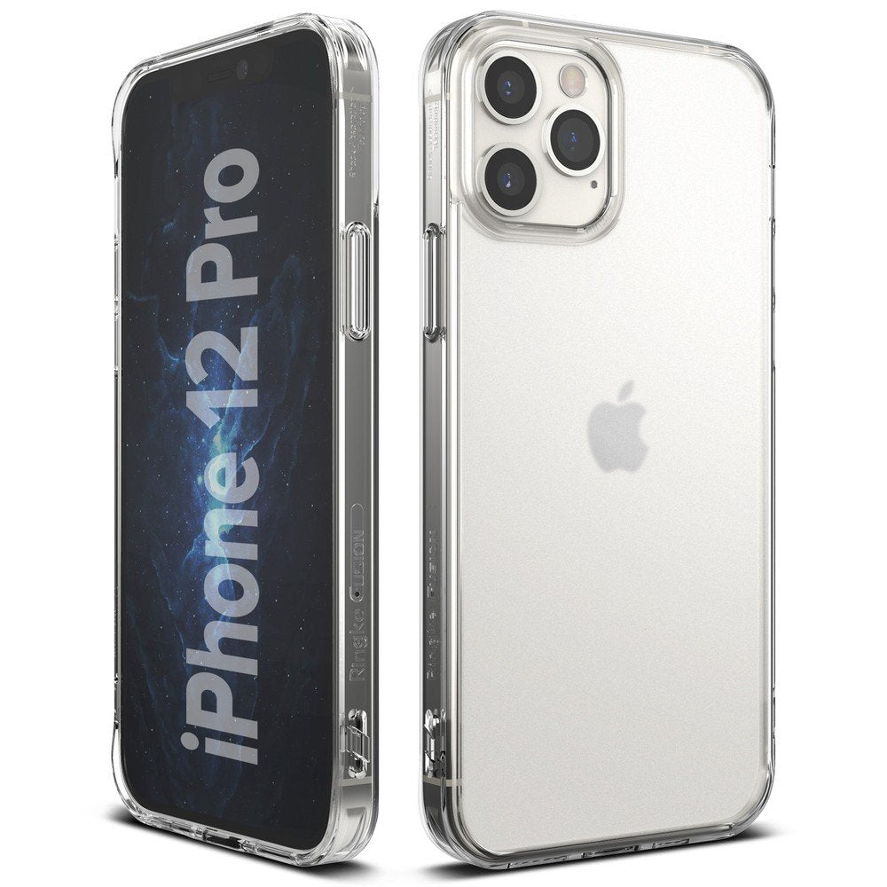 Противоударен Хибриден Калъф за iPhone 12/Pro, Ringke Fusion Matte Case, Прозрачен (2)