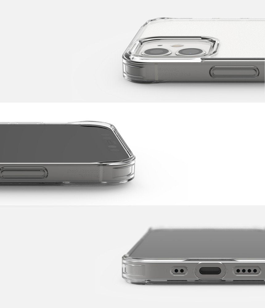 Противоударен Хибриден Калъф за iPhone 12 Mini, Ringke Fusion Matte Case, Прозрачен (6)