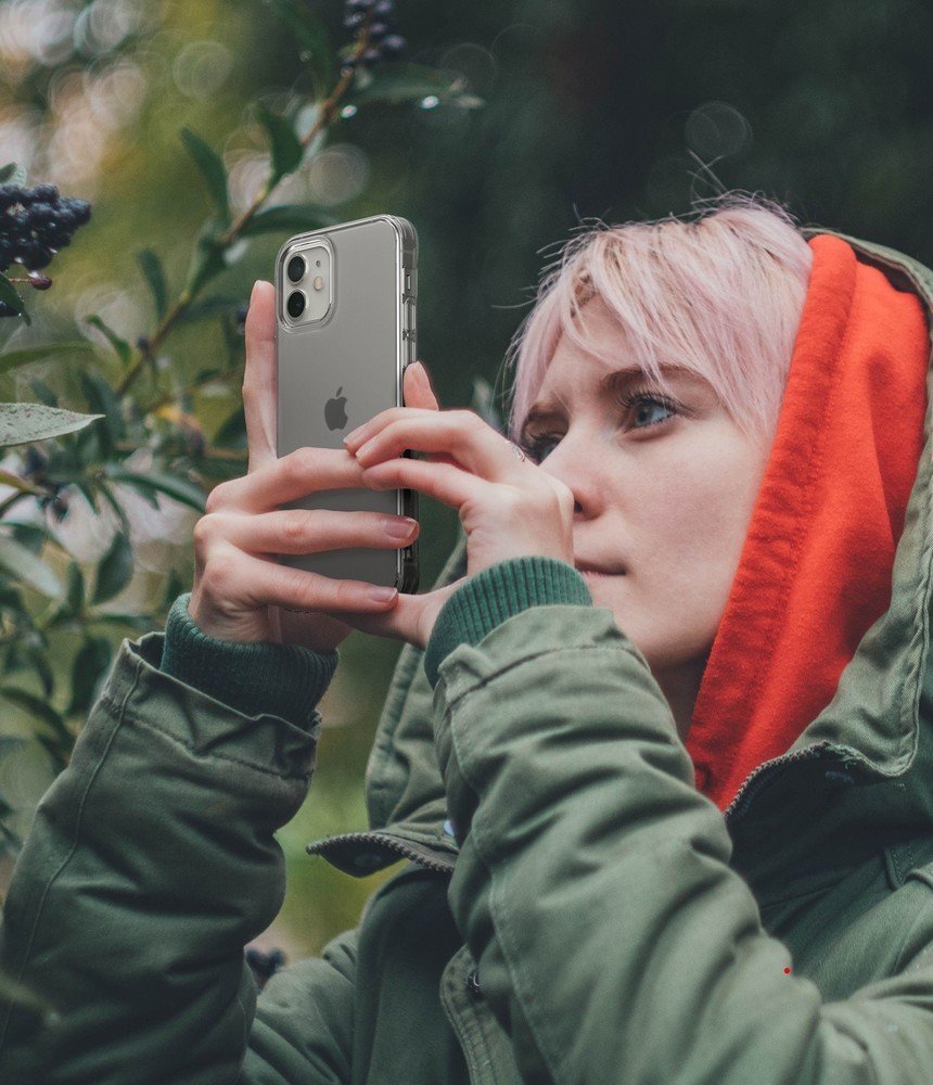 Противоударен Хибриден Калъф за iPhone 12 Mini, Ringke Fusion Matte Case, Прозрачен (5)