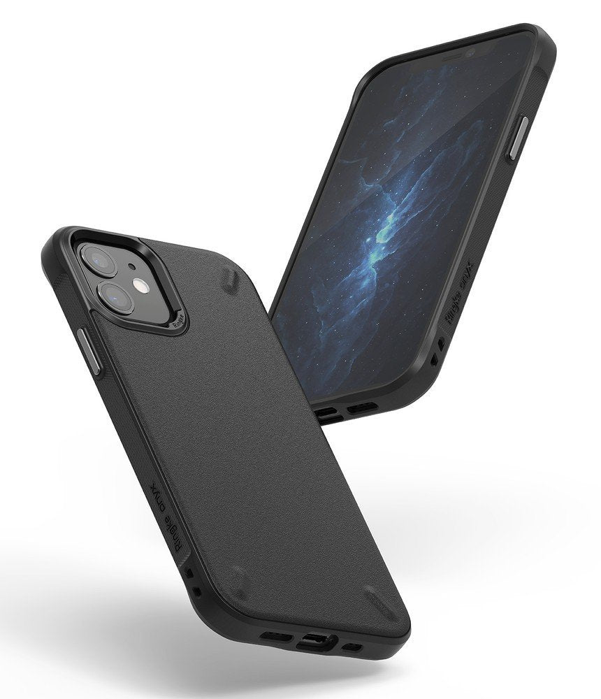 Противоударен Силиконов Калъф за iPhone 12 Mini, Ringke Onyx Case, Черен (3)