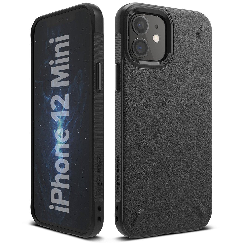 Противоударен Силиконов Калъф за iPhone 12 Mini, Ringke Onyx Case, Черен (2)