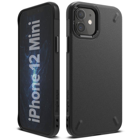 Противоударен Силиконов Калъф за iPhone 12 Mini, Ringke Onyx Case, Черен (2)