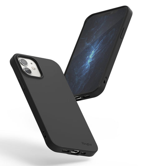 Противоударен Силиконов Калъф за iPhone 12 Mini, Ringke Air S Case, Черен (6)