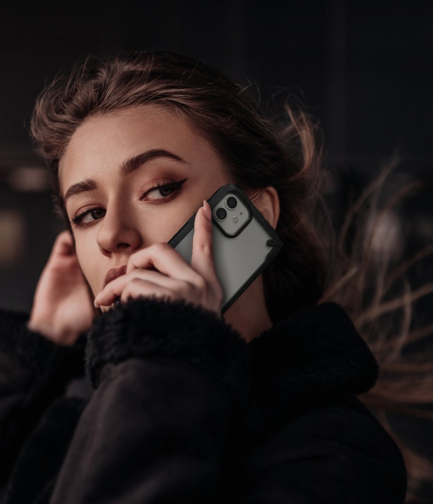 Противоударен Хибриден Калъф за iPhone 12 Mini, Ringke Fusion X Case, Черен (5)