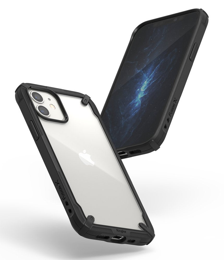 Противоударен Хибриден Калъф за iPhone 12 Mini, Ringke Fusion X Case, Черен (4)