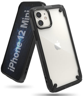 Противоударен Хибриден Калъф за iPhone 12 Mini, Ringke Fusion X Case, Черен